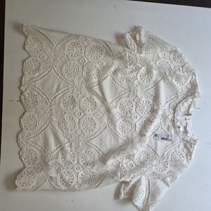 Elegant Lace Short Sleeve Blouse